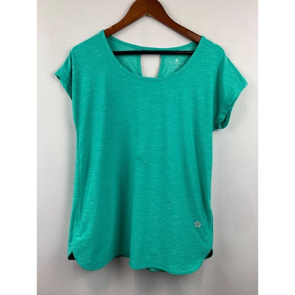 Tuff Athletics Womens Teal Performance Tee S - Picture 1 of 6